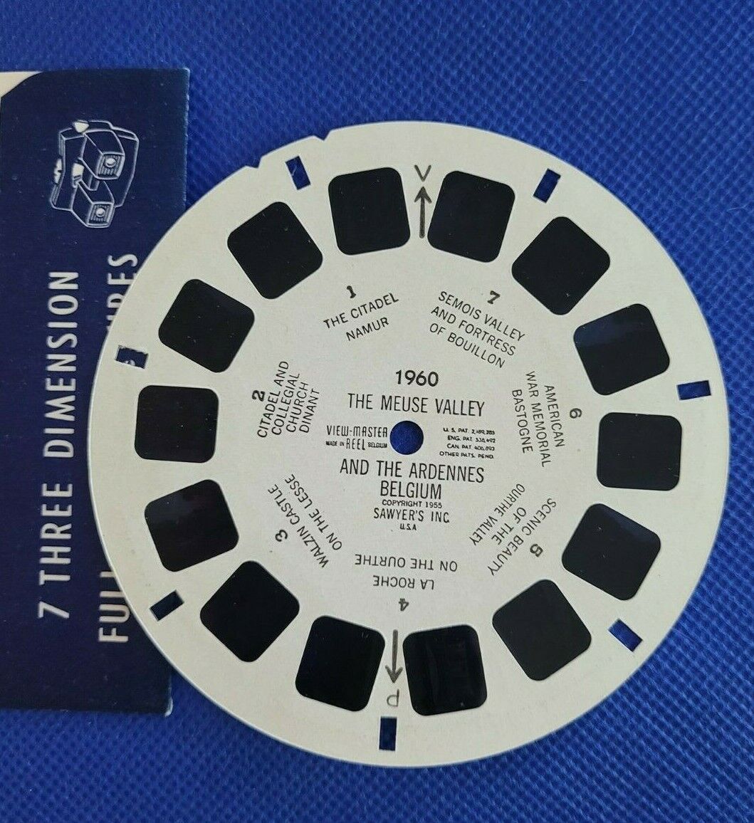 Sawyer\'s Single view-master Reel 1960 The Meuse Valley & the Ardennes Belgium