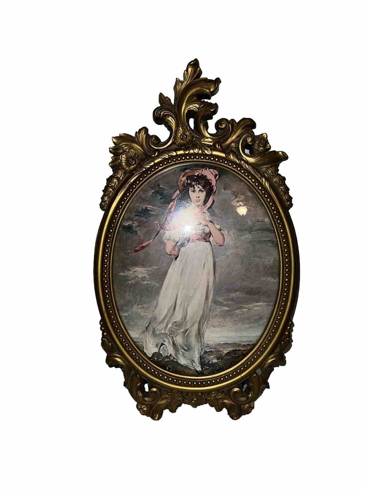 Vintage Victorian Pinkie Framed Frame Plastic