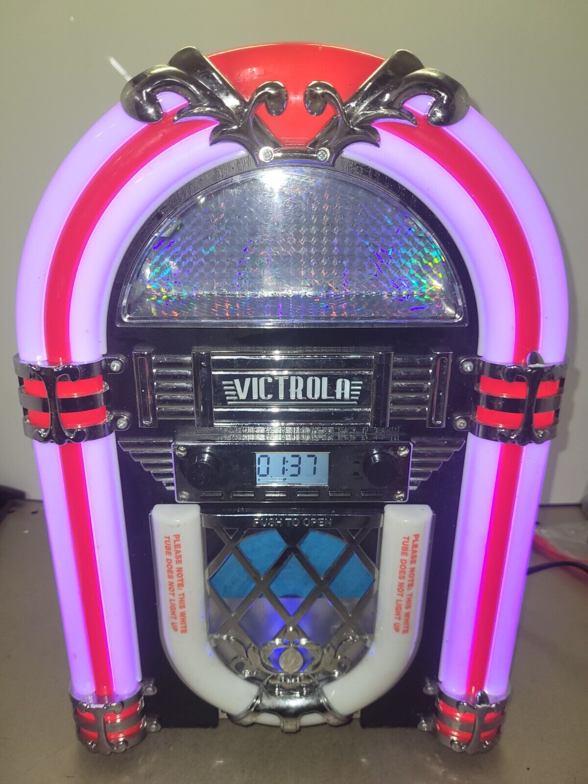 Victrola VJB-125 Retro Countertop Jukebox With CD Player and Bluetooth