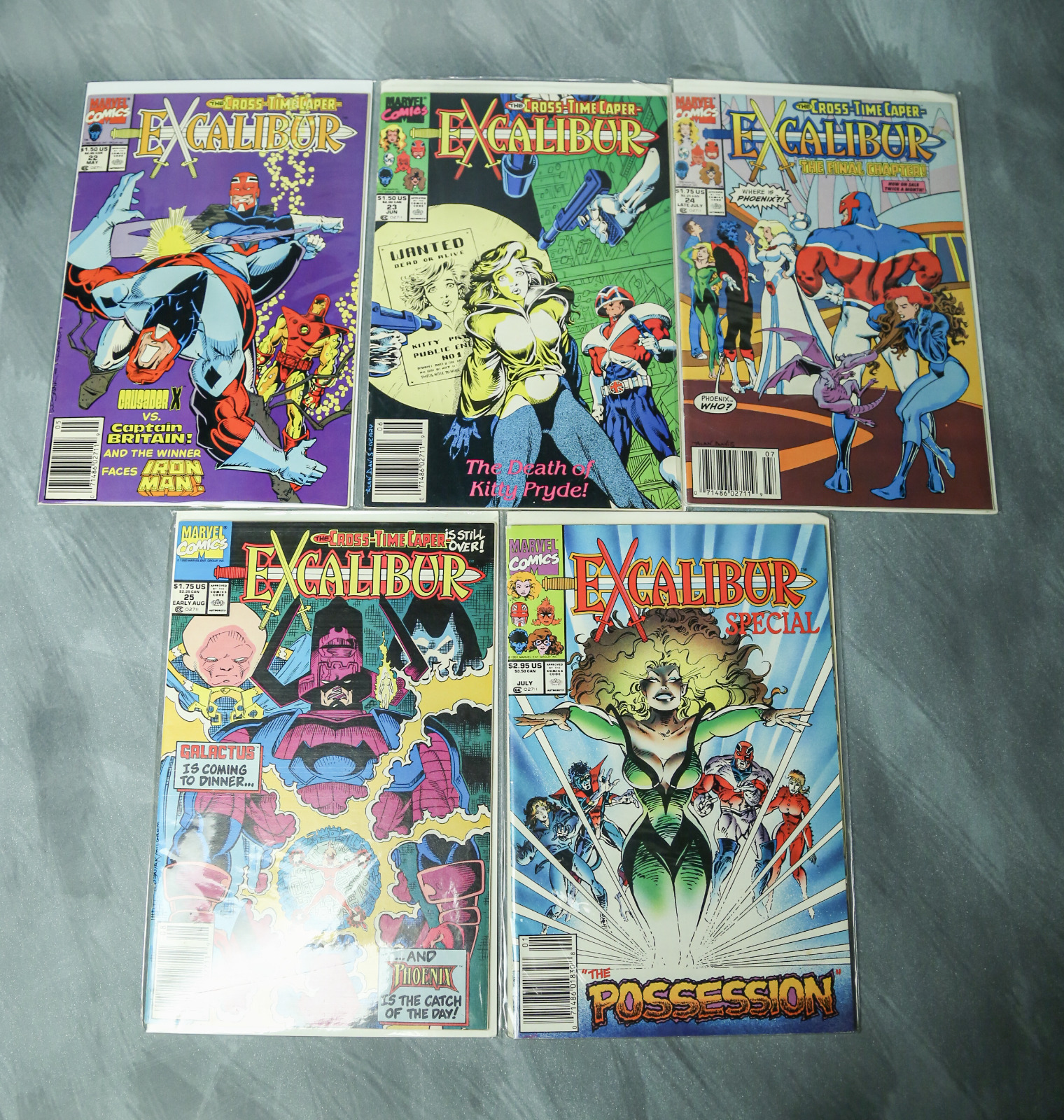 Excalibur Lot of 5 22 - 25 plus special  Marvel Comics 90s