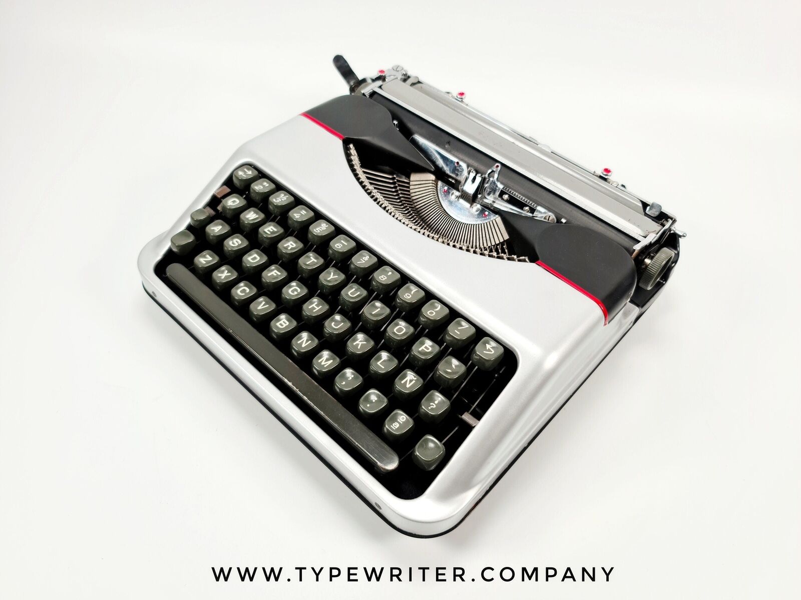 Hermes Baby Silver Typewriter, Vintage, Mint Condition, Manual Portable,
