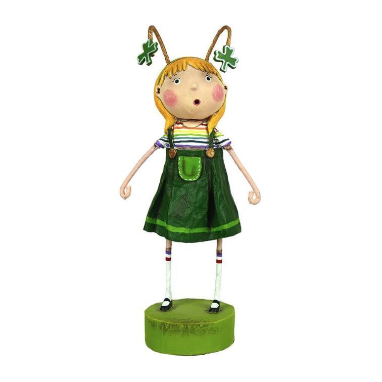 Lori Mitchell Lucky Charms Irish Girl St. Patrick's Day Figurine 12285