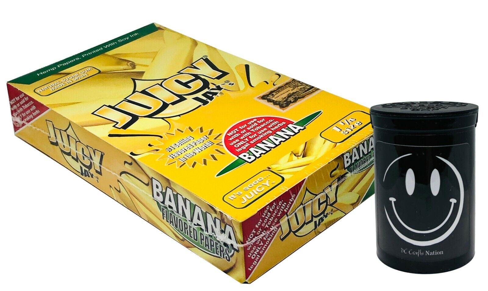 Juicy Jay\'s Banana Papers 1.25 Box & Child Resistant Fresh Kettle