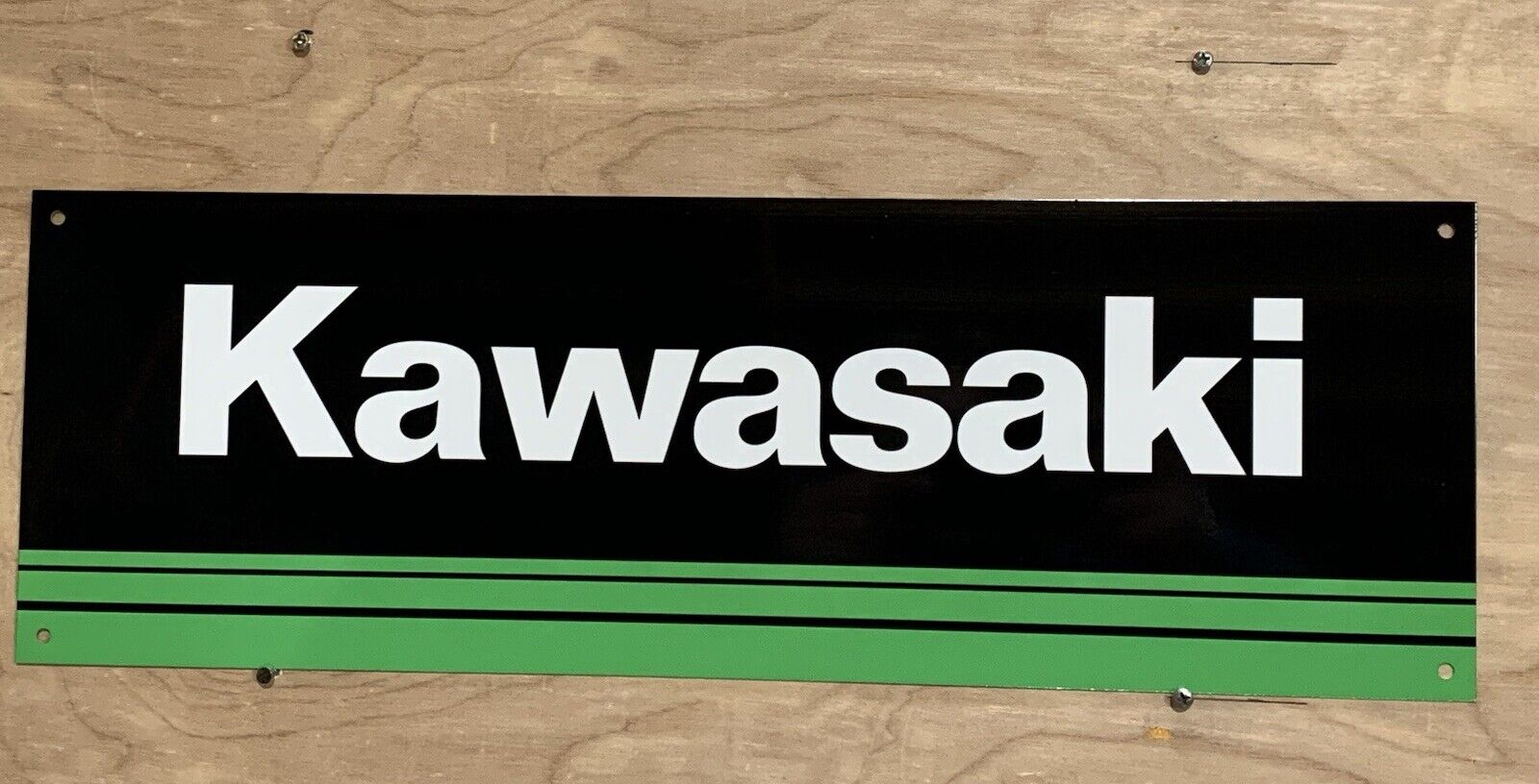 Kawasaki Motorcycle Reproduction Racing Garage Sign