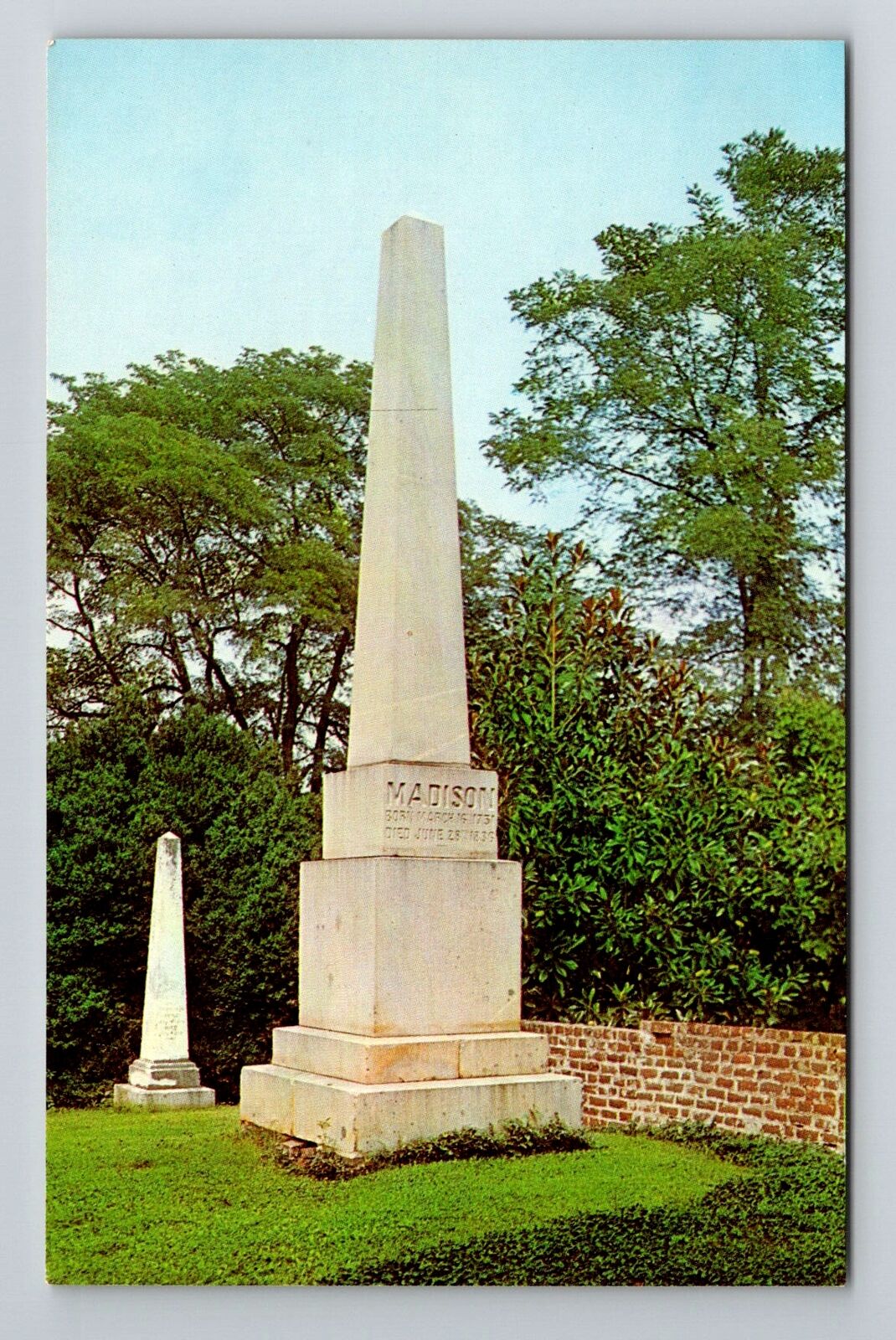 Orange VA-Virginia, Tomb Of James Madison, Vintage Postcard