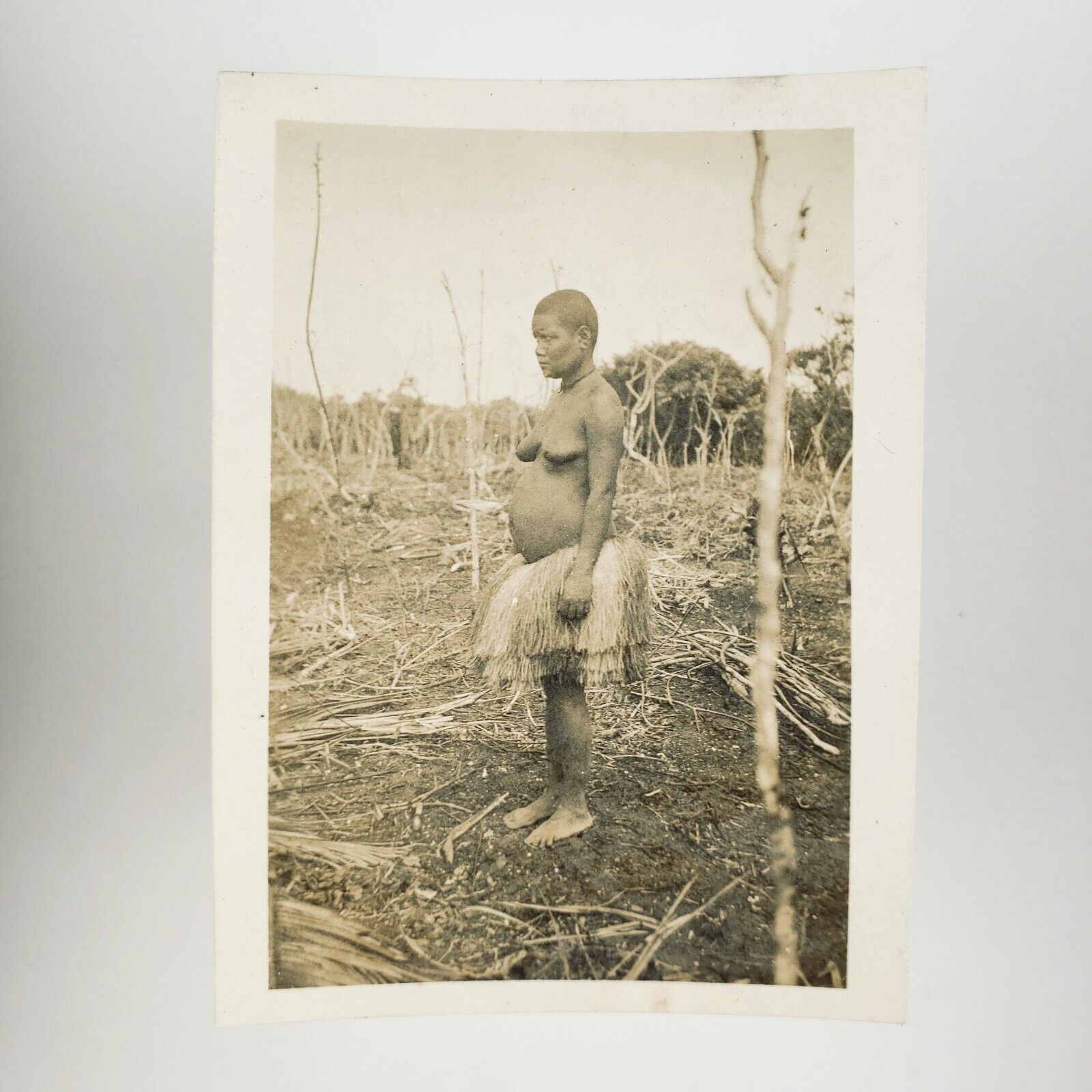 Indigenous African Tribal Woman Photo 1930s Ethnographic Study Snapshot H978