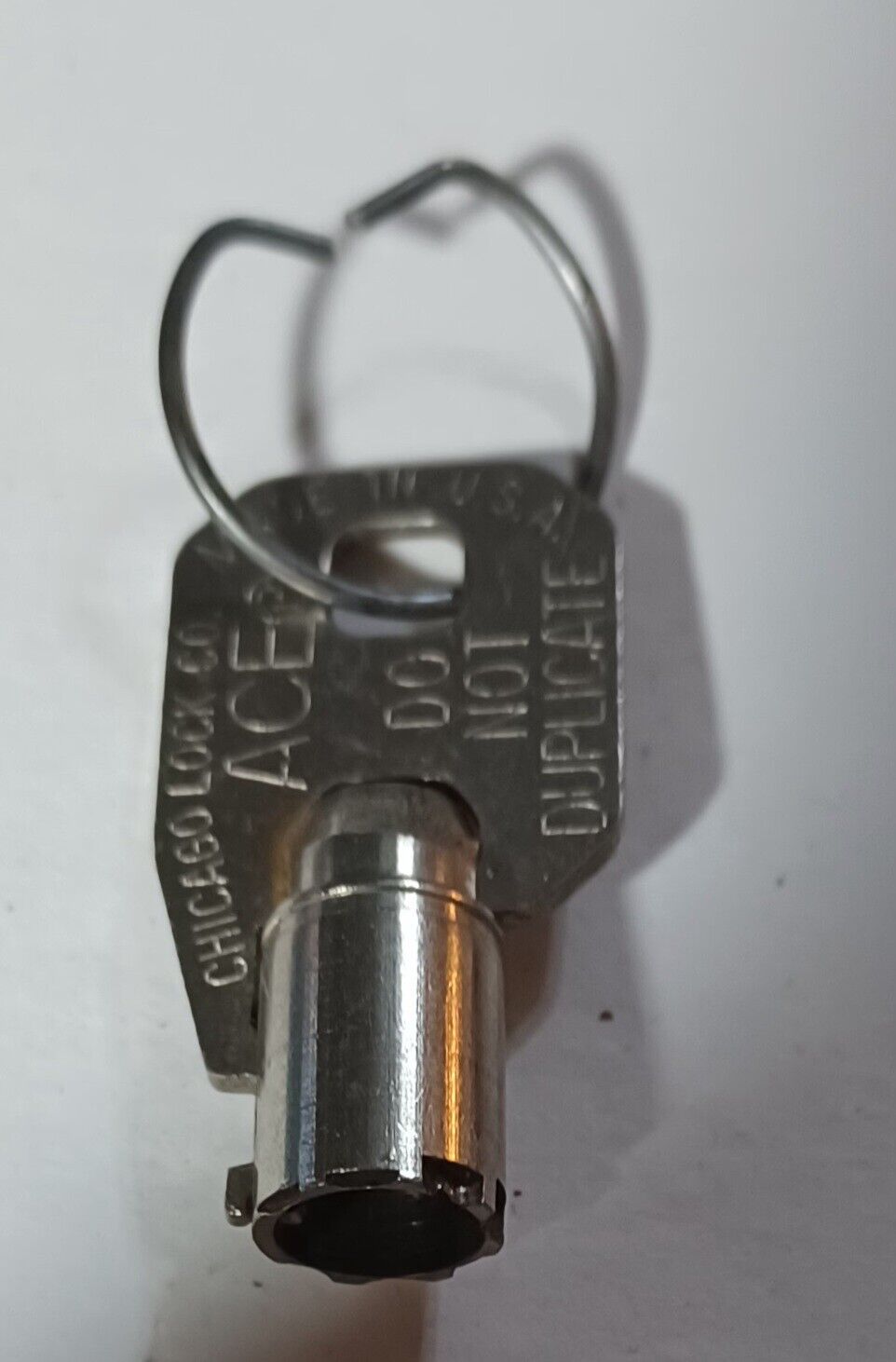 Vintage Chicago Lock Co USA ACE Vending Computer Lock Security Tubular Key
