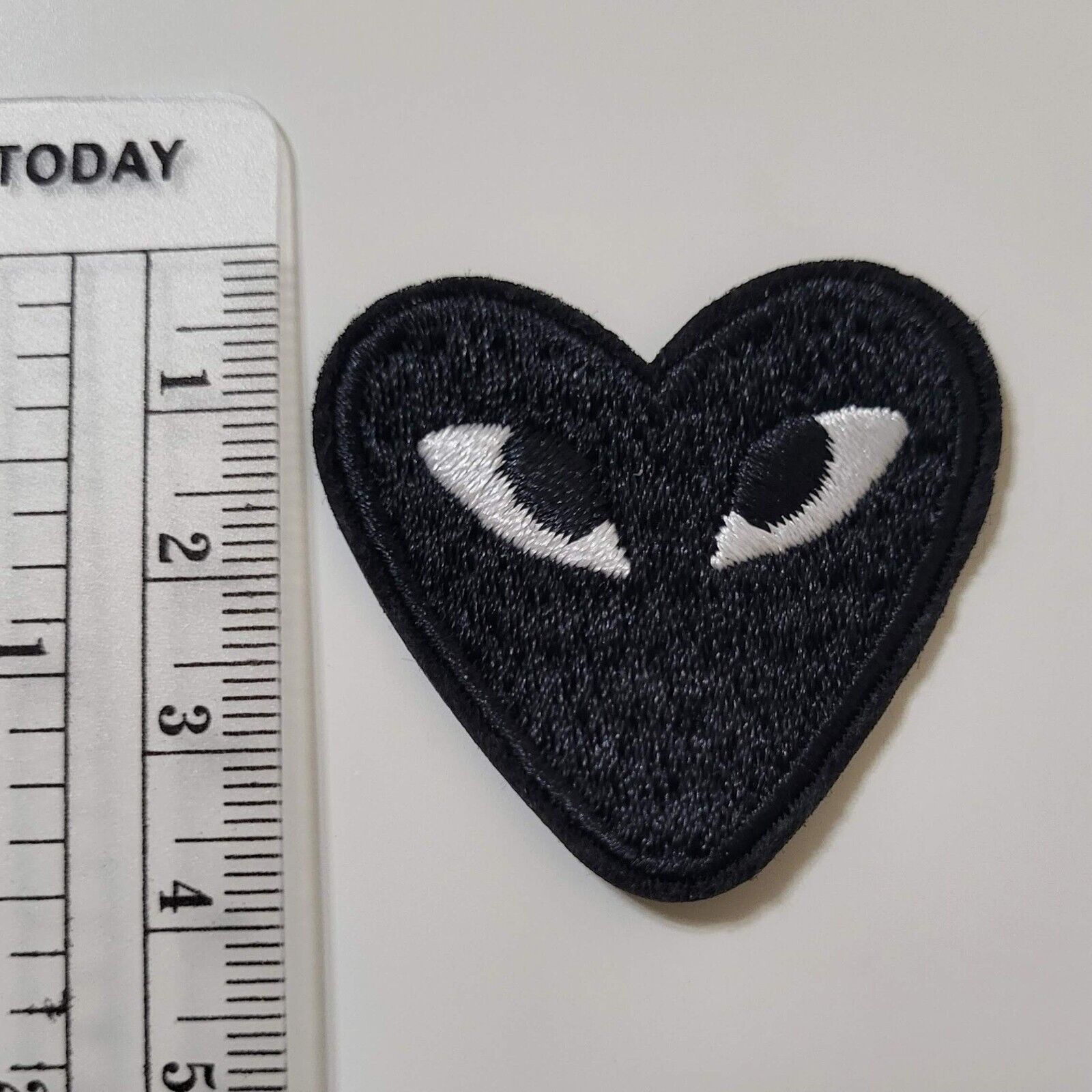1pc Comme des Garcons Inspired Iron-On Patch Black