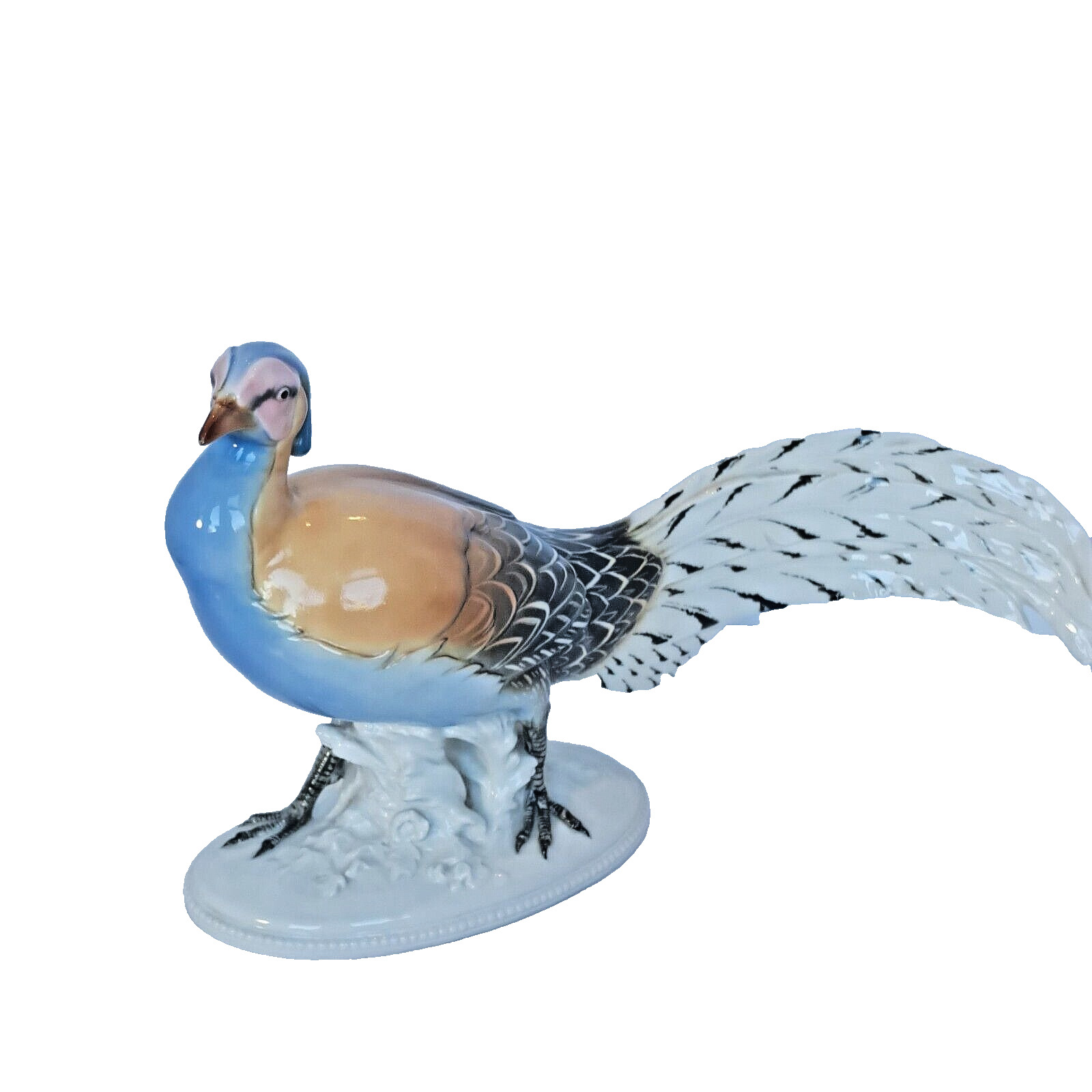 LG Antique Karl Ens Ceramic Bird Statue Pheasant Porcelain Volkstedt