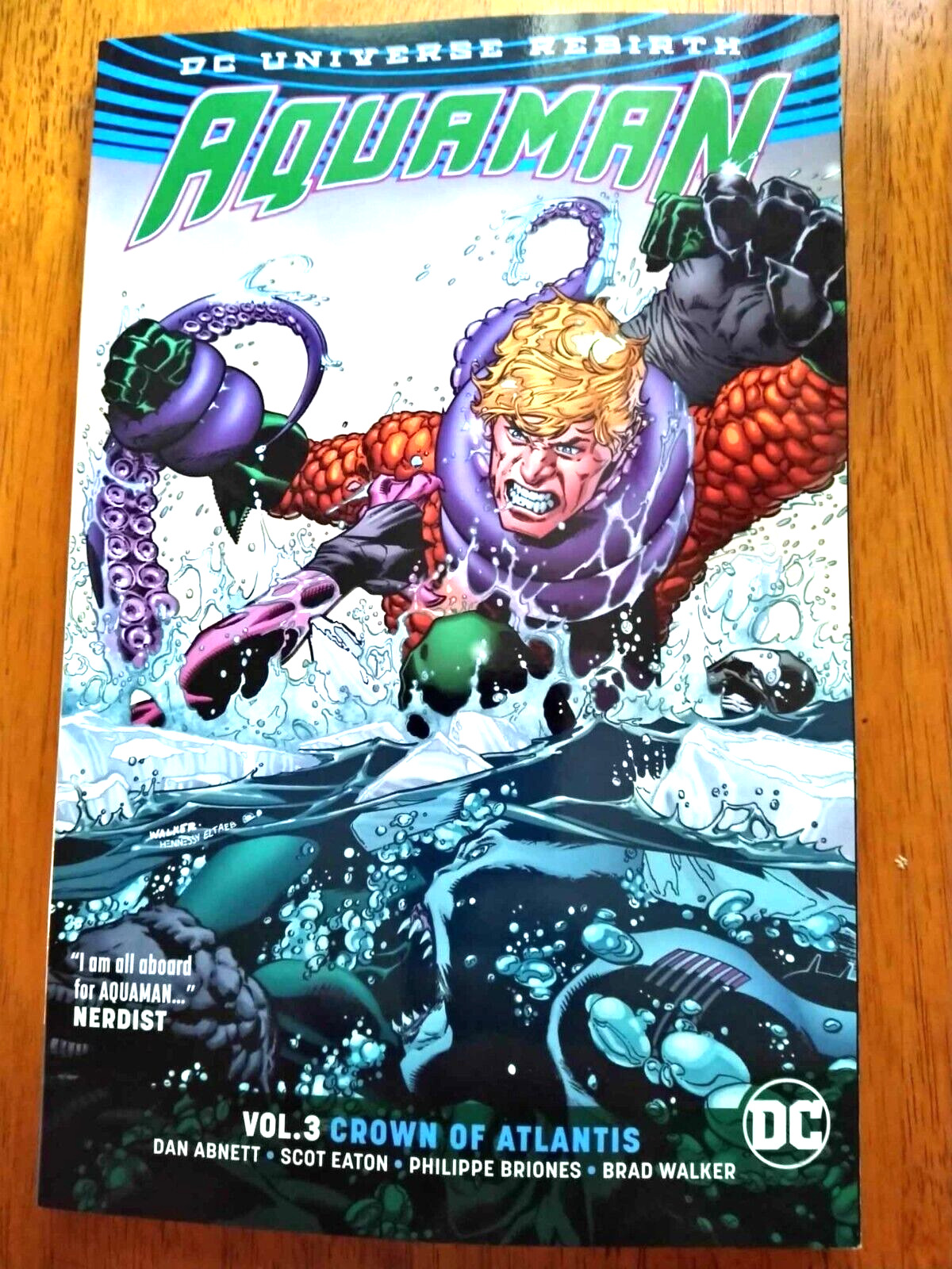 Aquaman Vol  3 Crown of Atlantis Rebirth Trade Paperback  Dan Abnett DC Comics