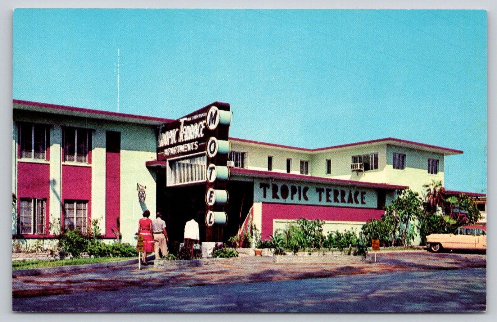 Postcard FL St Petersburg Tropic Terrace Apt Motel