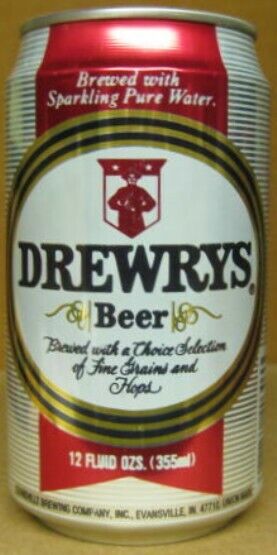 DREWRYS BEER alum 12oz, 355ml CAN, ABC19-5 Evansville Brewing, INDIANA 1985 1/1+
