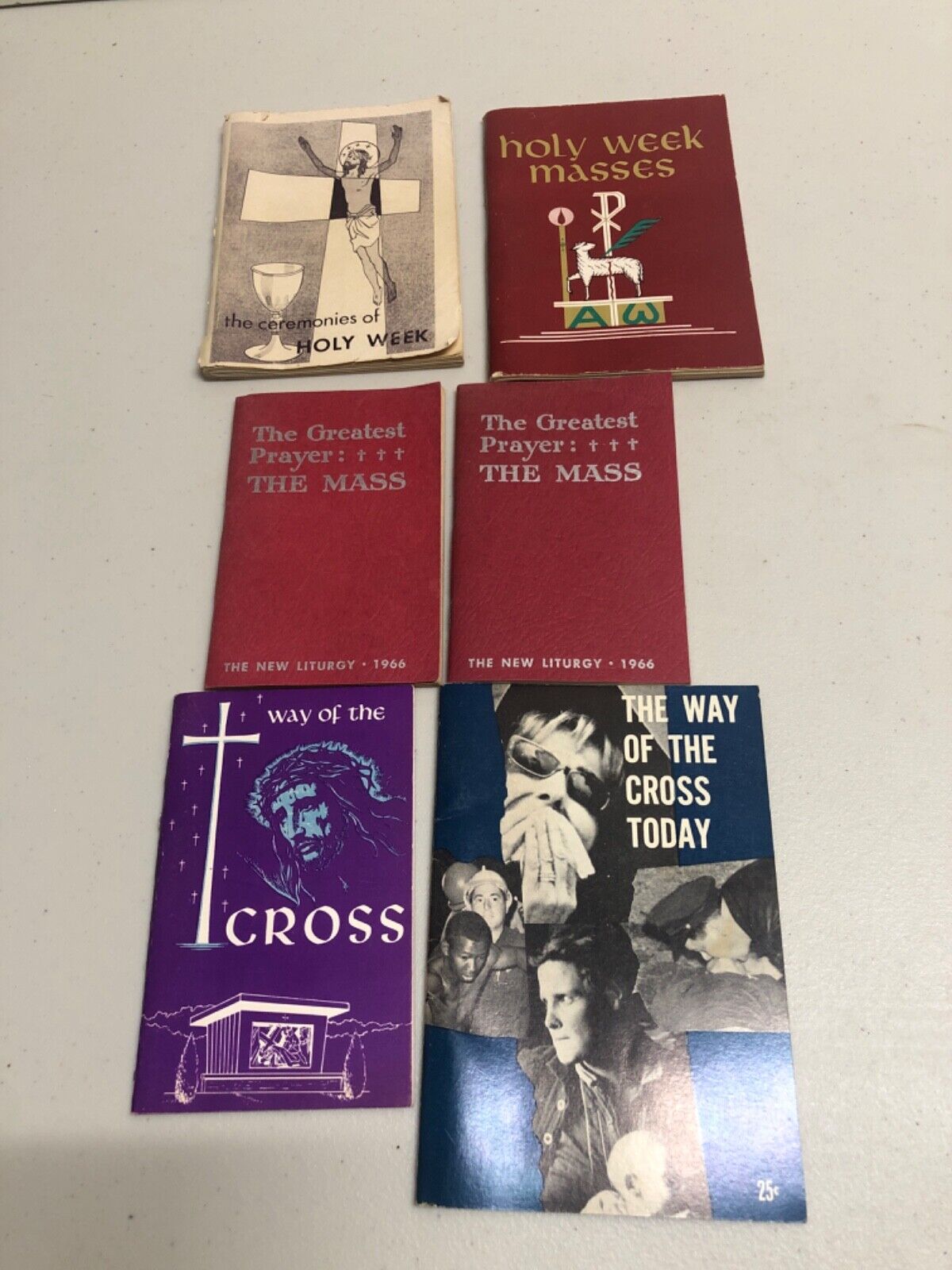 Lot of 6 - Holy Week Masses, Way of the Cross, The Greatest Prayer Booklet