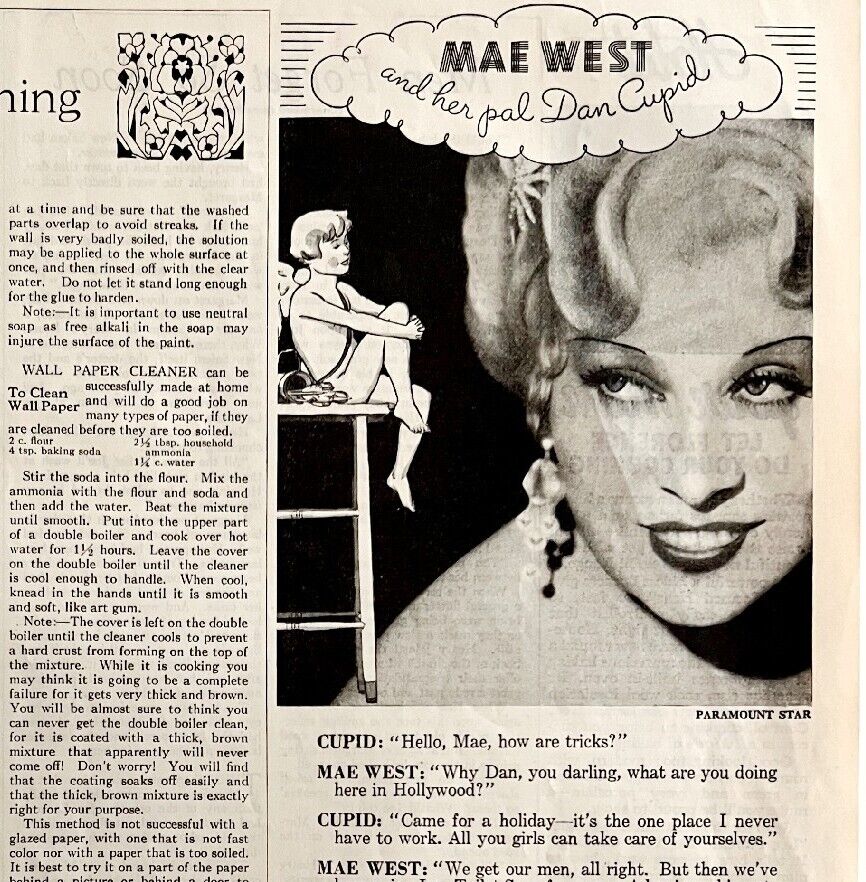 Mae West Lux Toilet Soap Paramount Movie Star 1934 Advertisement NRA Stamp DWU1