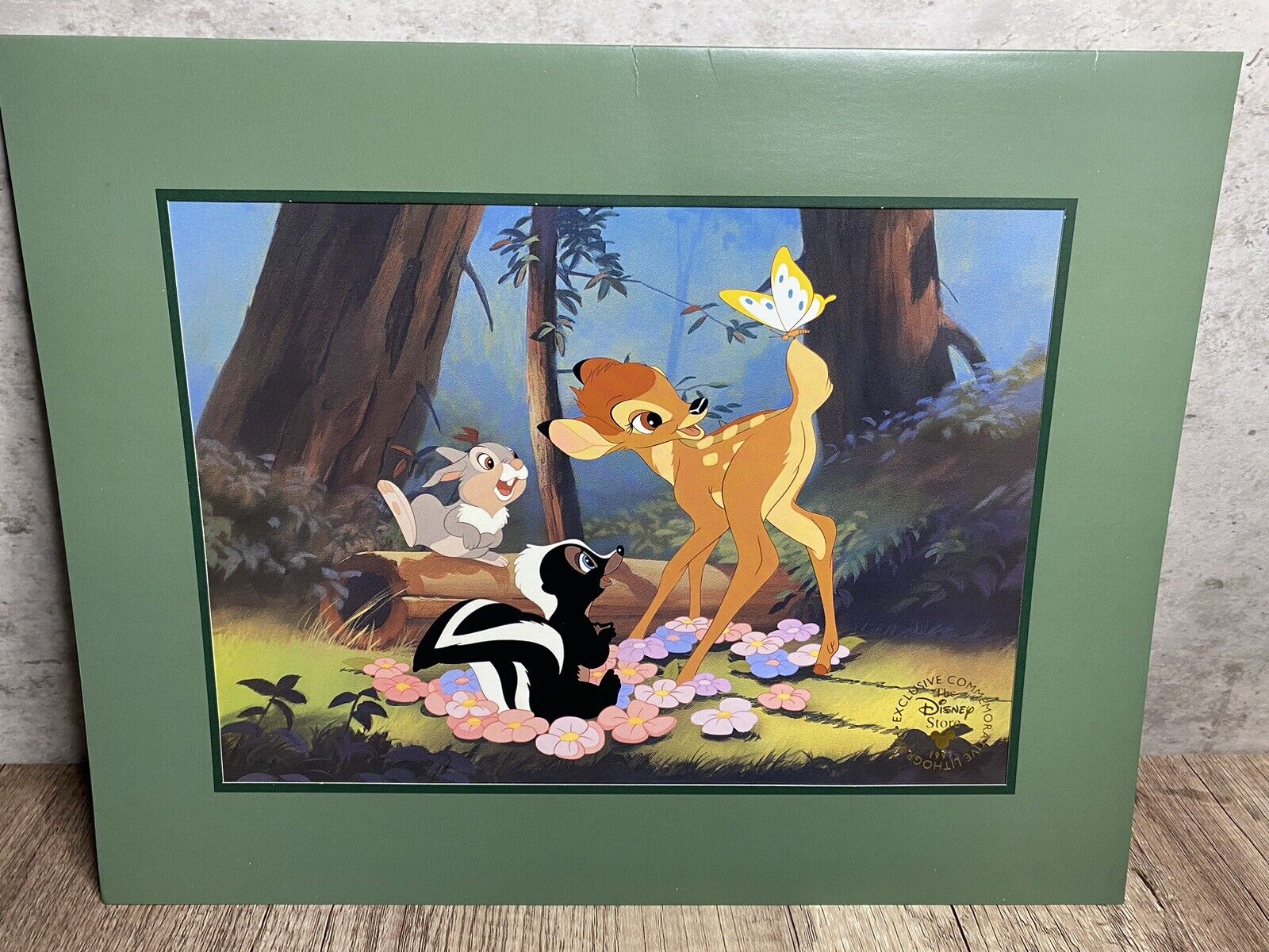 Vintage The Disney Store Exclusive Commemorative Bambi Lithograph 1997