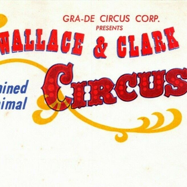 Scarce Wallace & Clark Circus Trained Animals Letterhead c1950-53 Tiger 