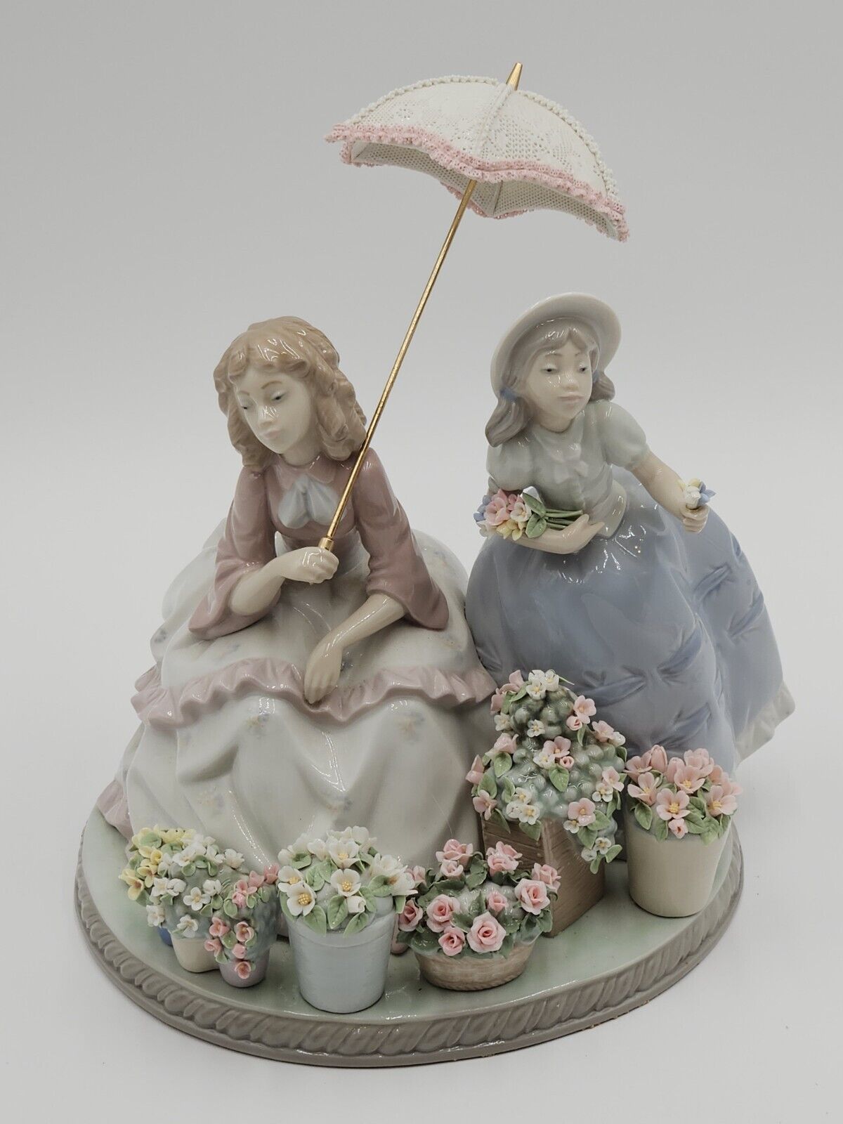 Rare Lladro 5537 'Flowers For Sale' With Box 1989 Retired Designed  Jose Puche 