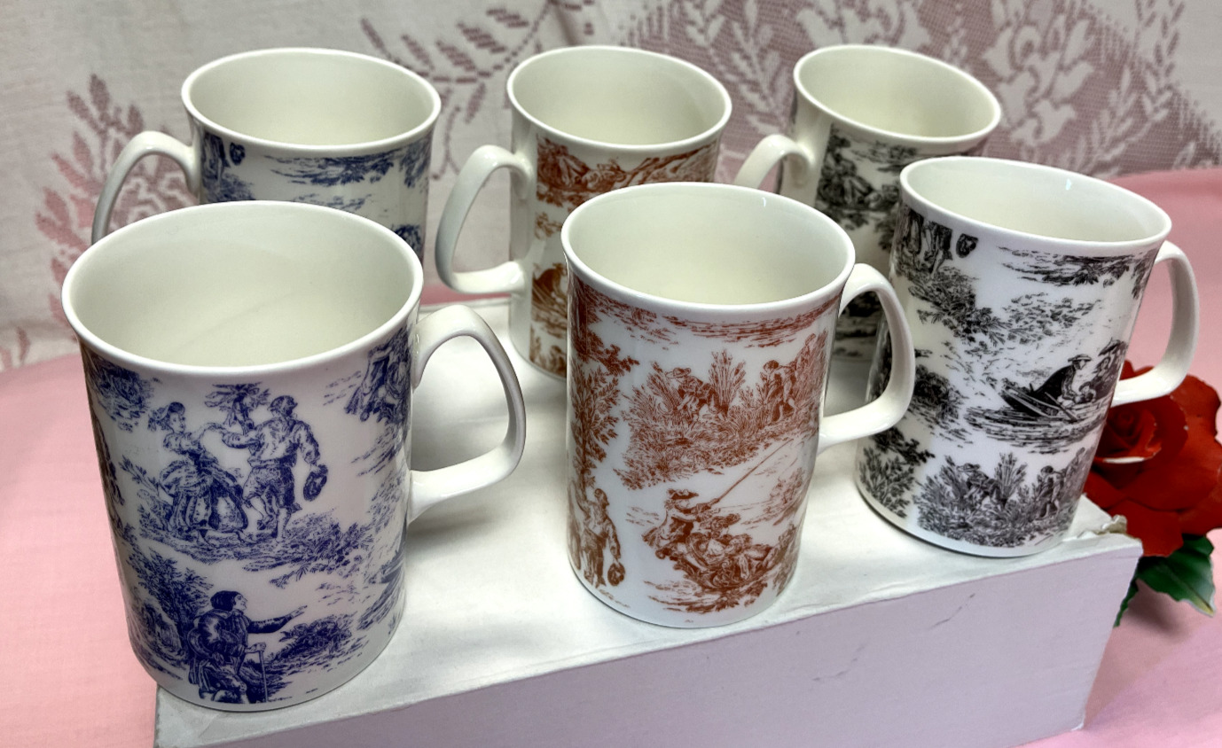 Set of 6-Rose of England-- Fine Bone China Mug Tea&Coffe Cups. England