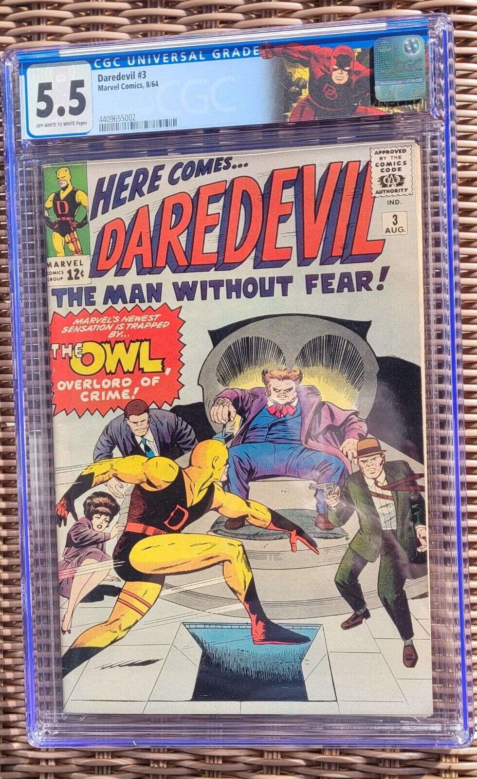 Daredevil (1964) #3 CGC VG+ 5.5 1st Appearance and Origin of the Owl Marvel
