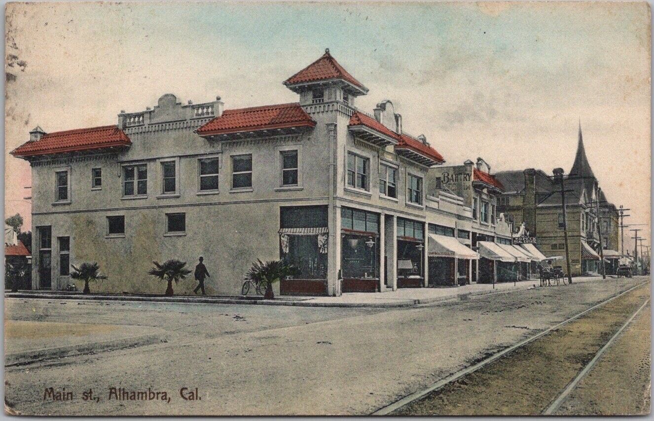 Vintage 1910s ALHAMBRA, California Postcard 