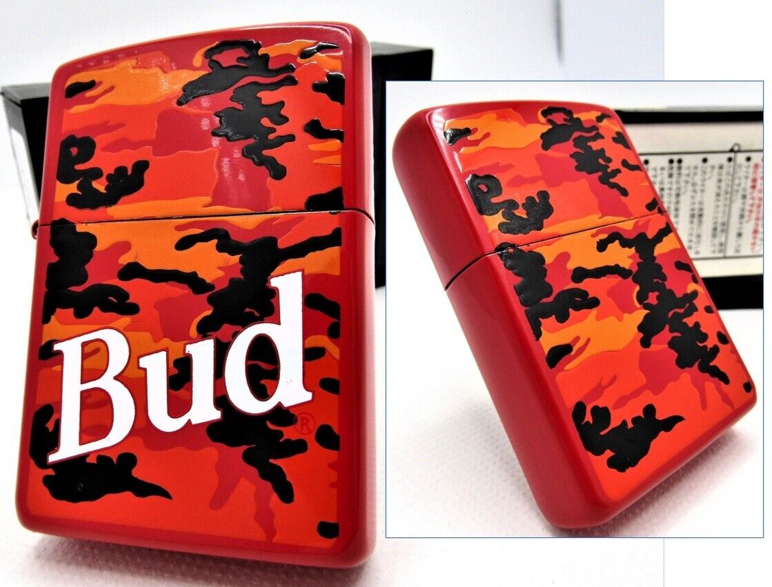 Budweiser Camouflage Red ZIPPO 1996 Unfired Rare