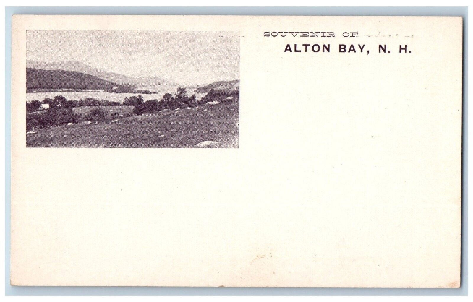 Alton Bay New Hampshire NH Postcard Souvenir Exterior View c1898 Vintage Antique