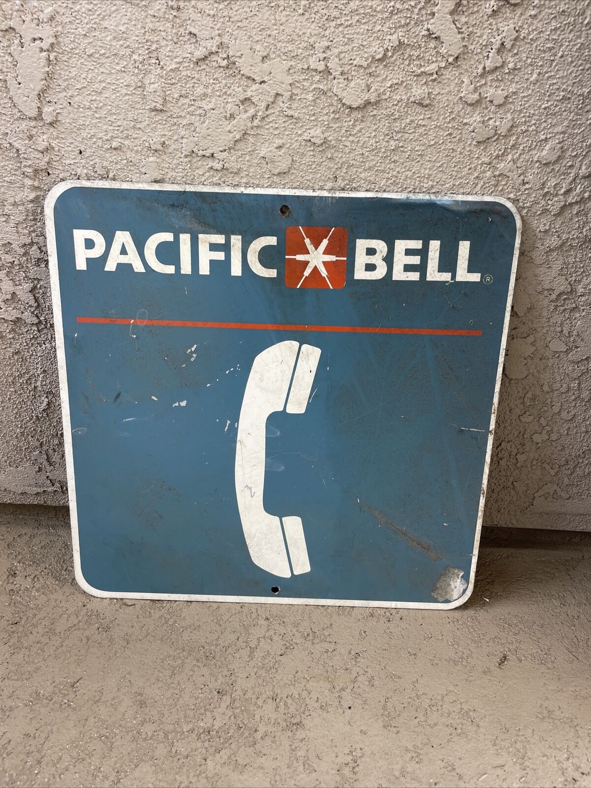Vintage Pacific Bell Sign Square Sign 17x17