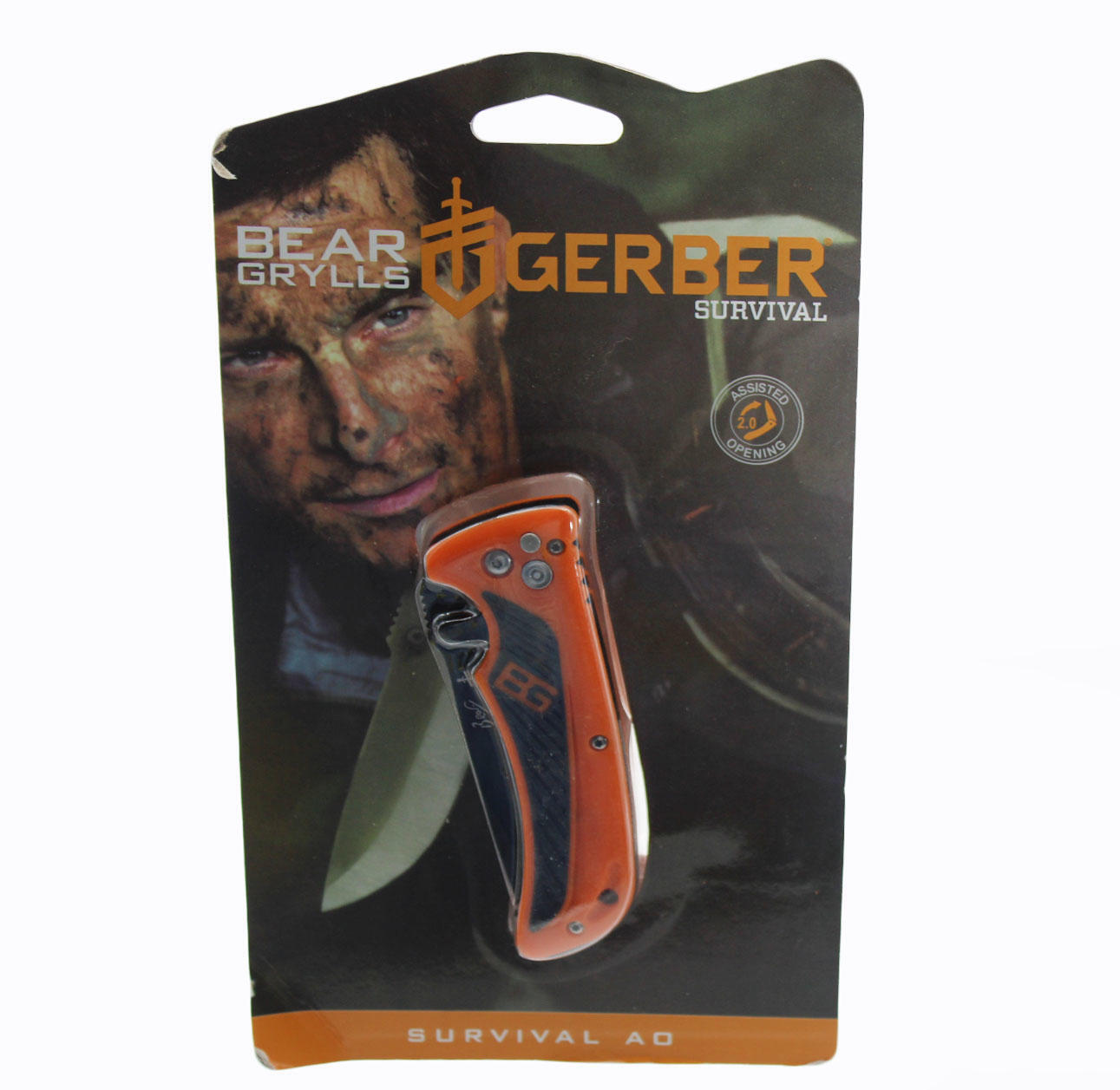 Gerber Bear Grylls Survival Folding Knife, Drop Point, 3In, Orange