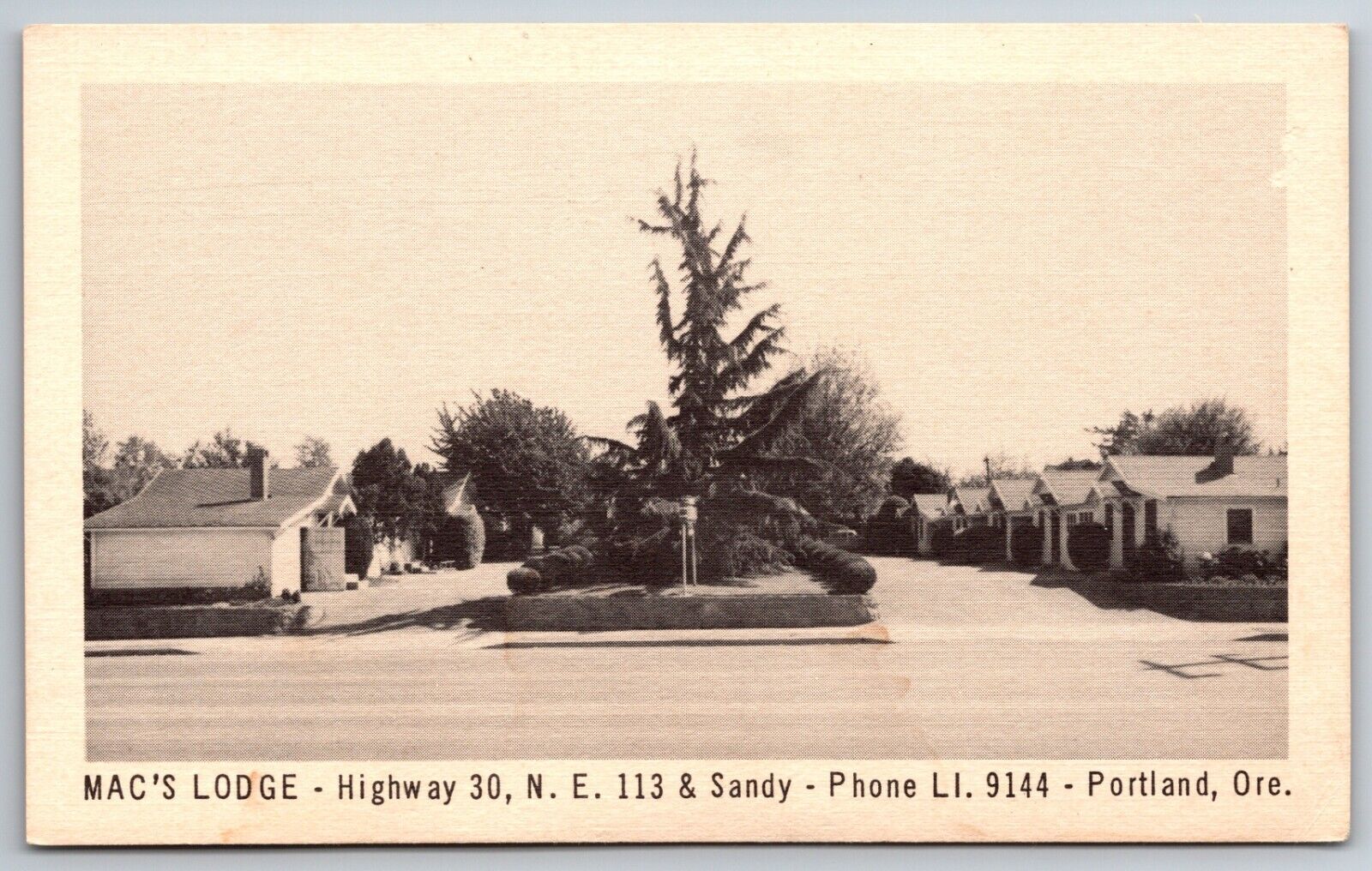 Mac\'s Lodge Highway 30 Portland Oregon OR Cabins Street View Unposted  Postcard