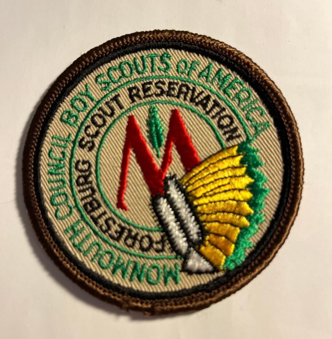 BOY SCOUT FORESTBURG NY SCOUT CAMP RESERVATION CAMP PATCH BROWN