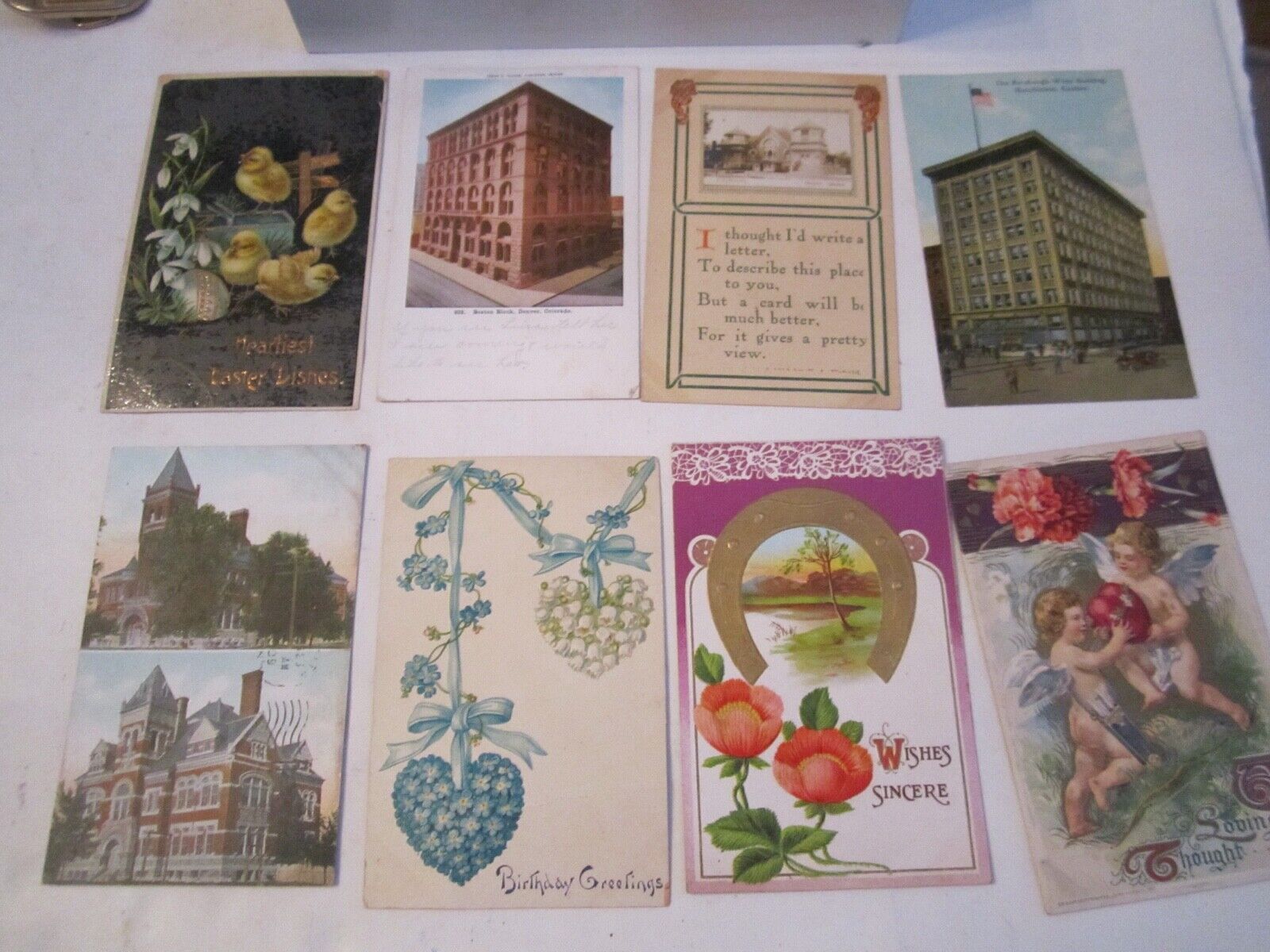 64 ANTIQUE POSTCARDS - MOST ARE 1910 - 1911 ARE STAMPED - TUB MMMM2