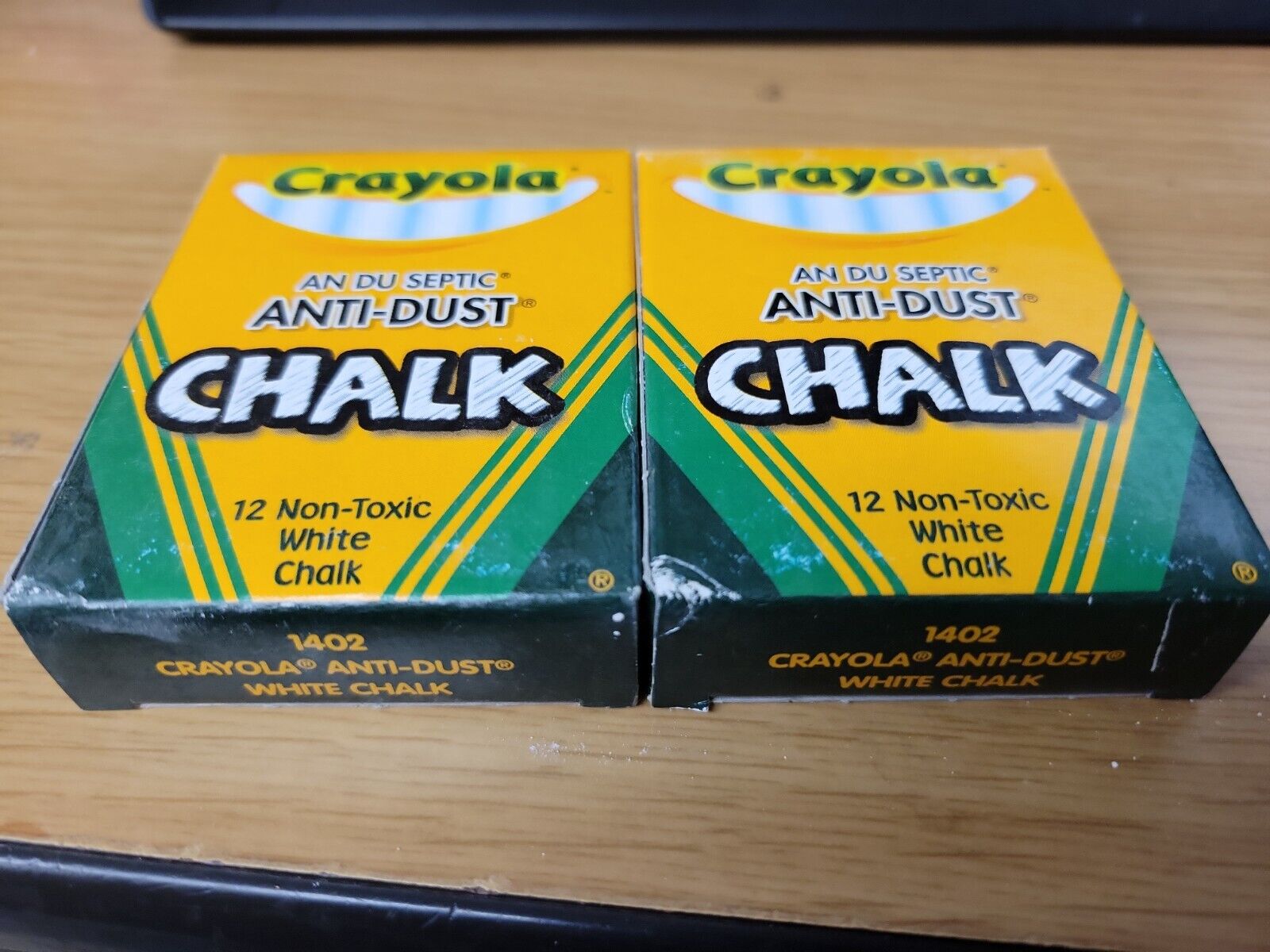 Vintage CRAYOLA 01402  White Chalk 2 Boxes of 12