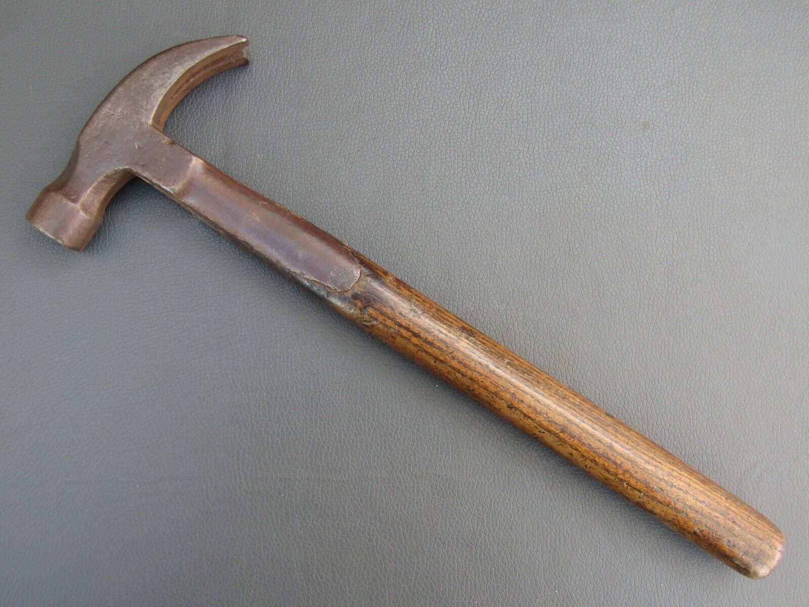 Vintage strapped claw hammer no 4 old tool possibly by Fenn