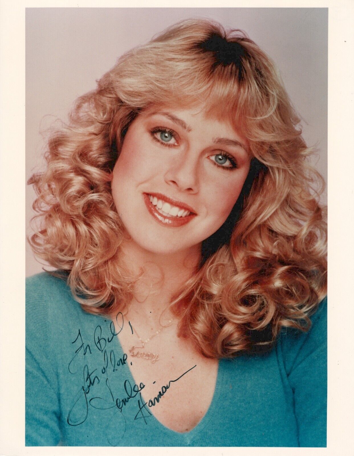 Jenilee Harrison. Dallas & Three\'s Company actress. Signed 8x10  photo. 1992 COA