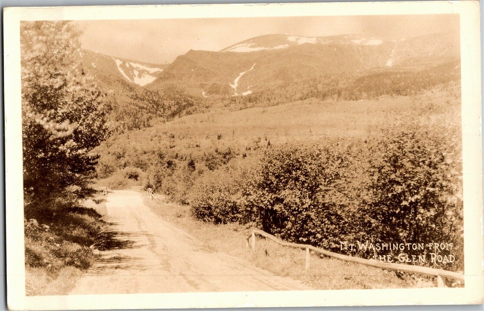 RPPC Mt Washington From the Glen Road NH Vintage Postcard A10