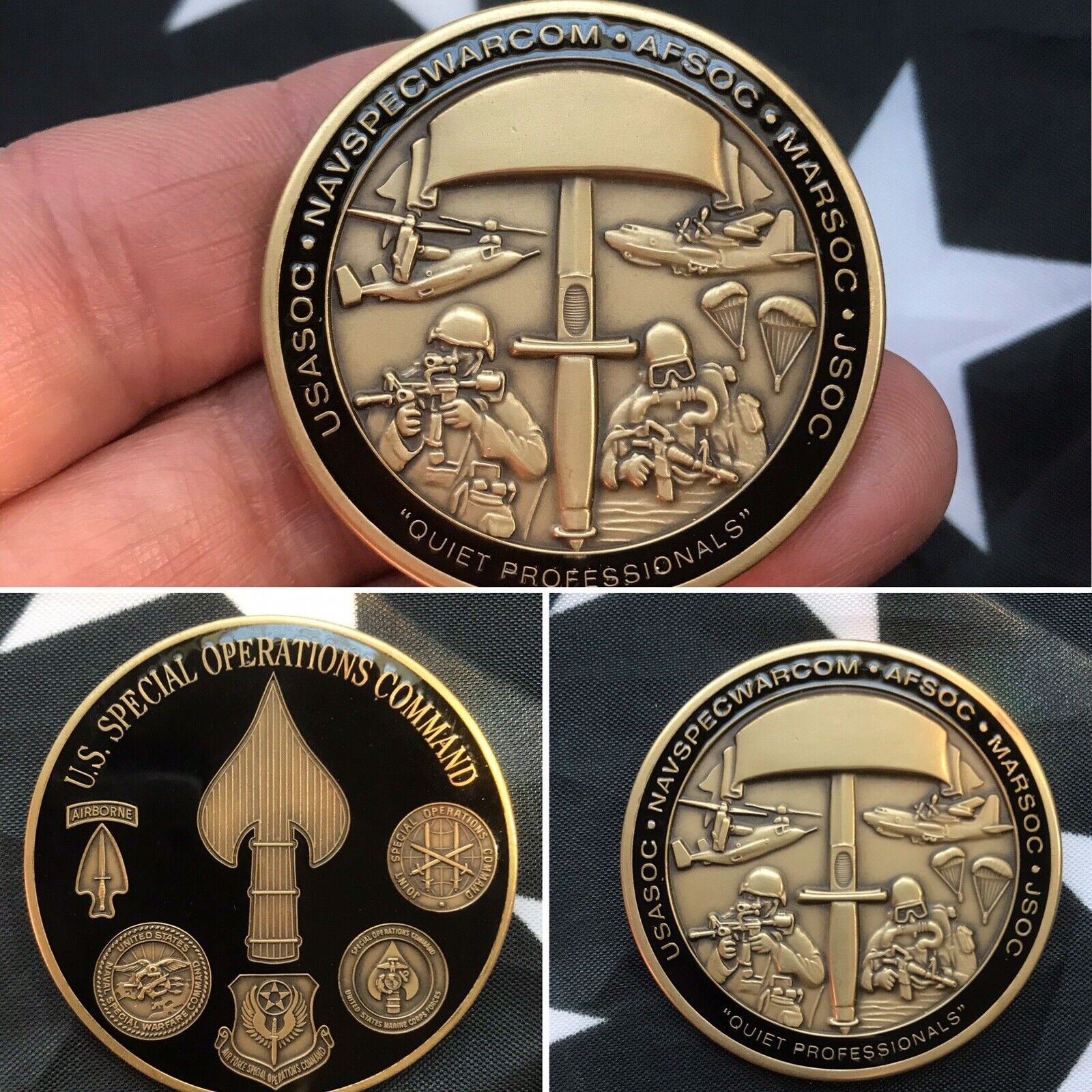 US SOCOM Special Operations Command USASOC NAVSOC AFSOC MARSOC Challenge Coin