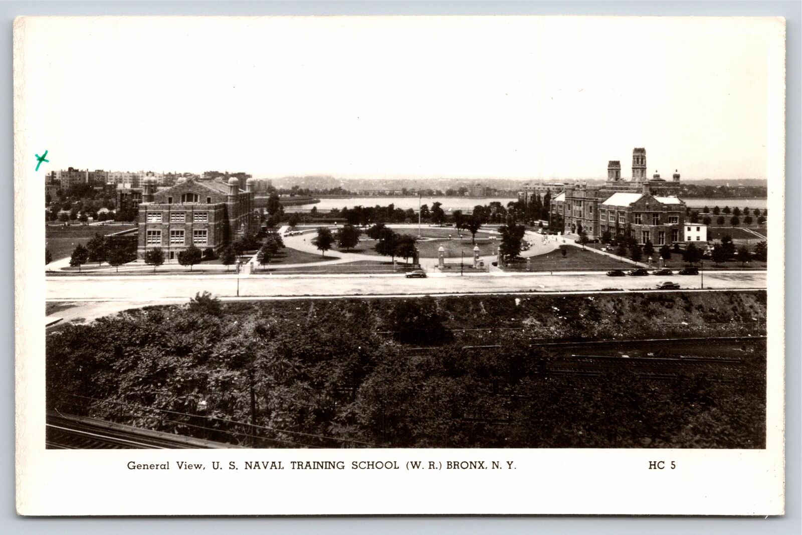 Bronx NY~General View~US Naval Training School~RPPC~Real Photo Postcard