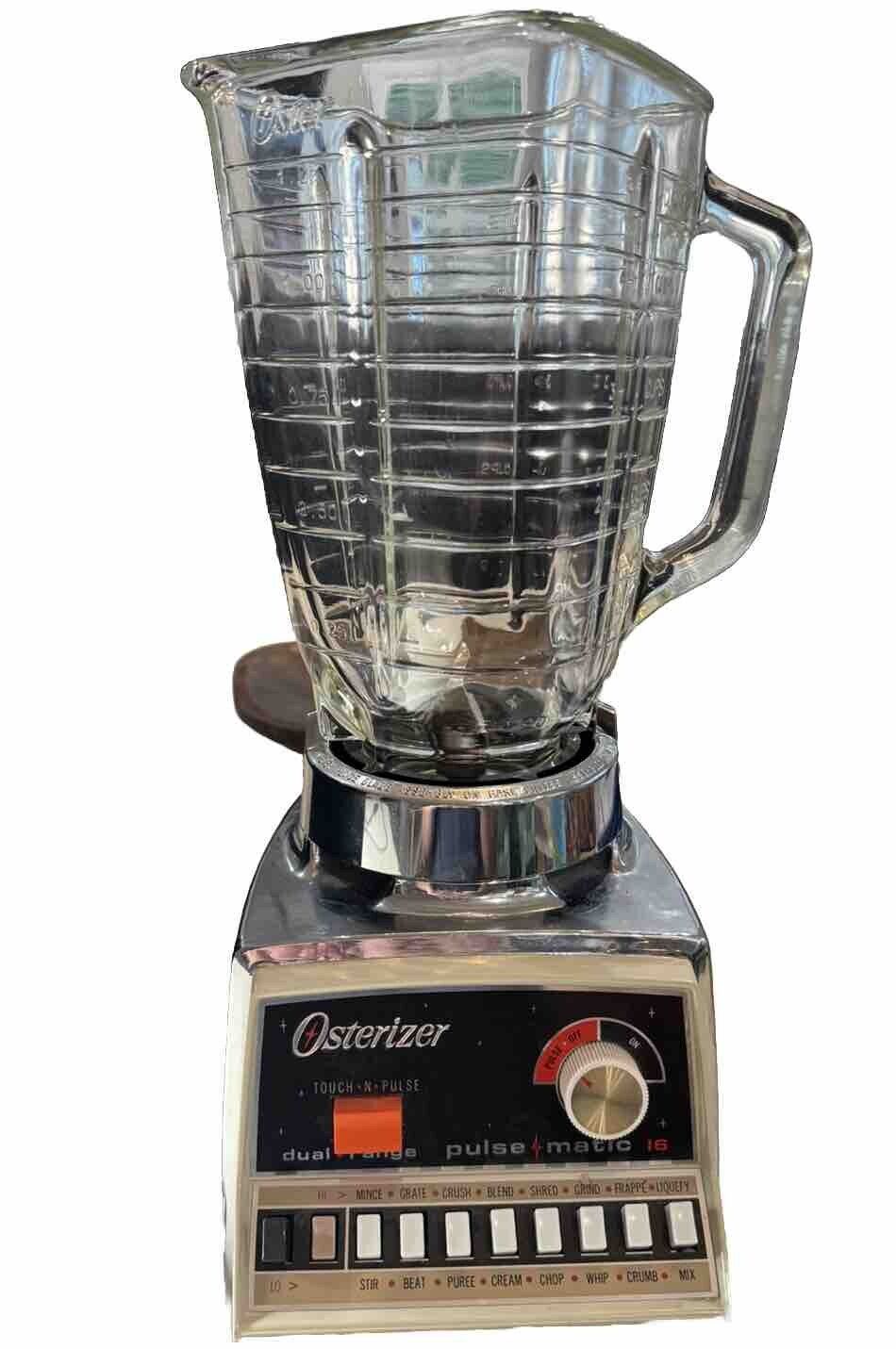 Osterizer Galaxie Dual Range Pulse Matic 16 Vintage Blender With Glass Pitcher 