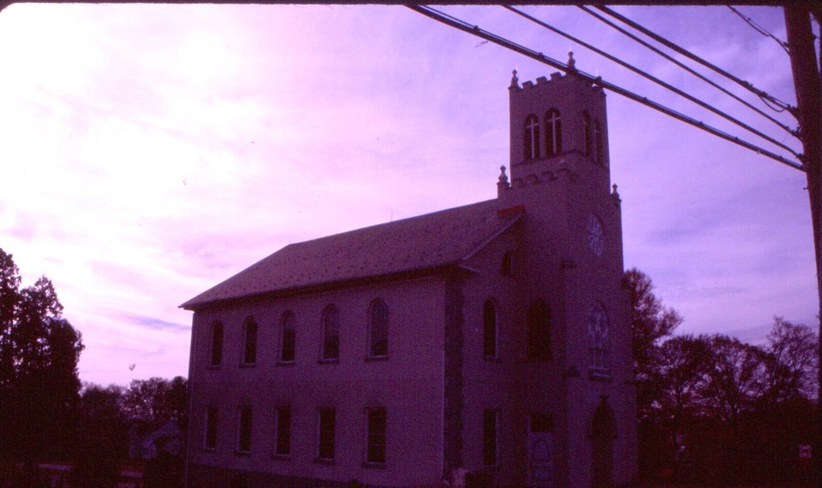 historic structures-Churches-Old Zion Church-cemeter@ Pennsville Pa. Kodak slide