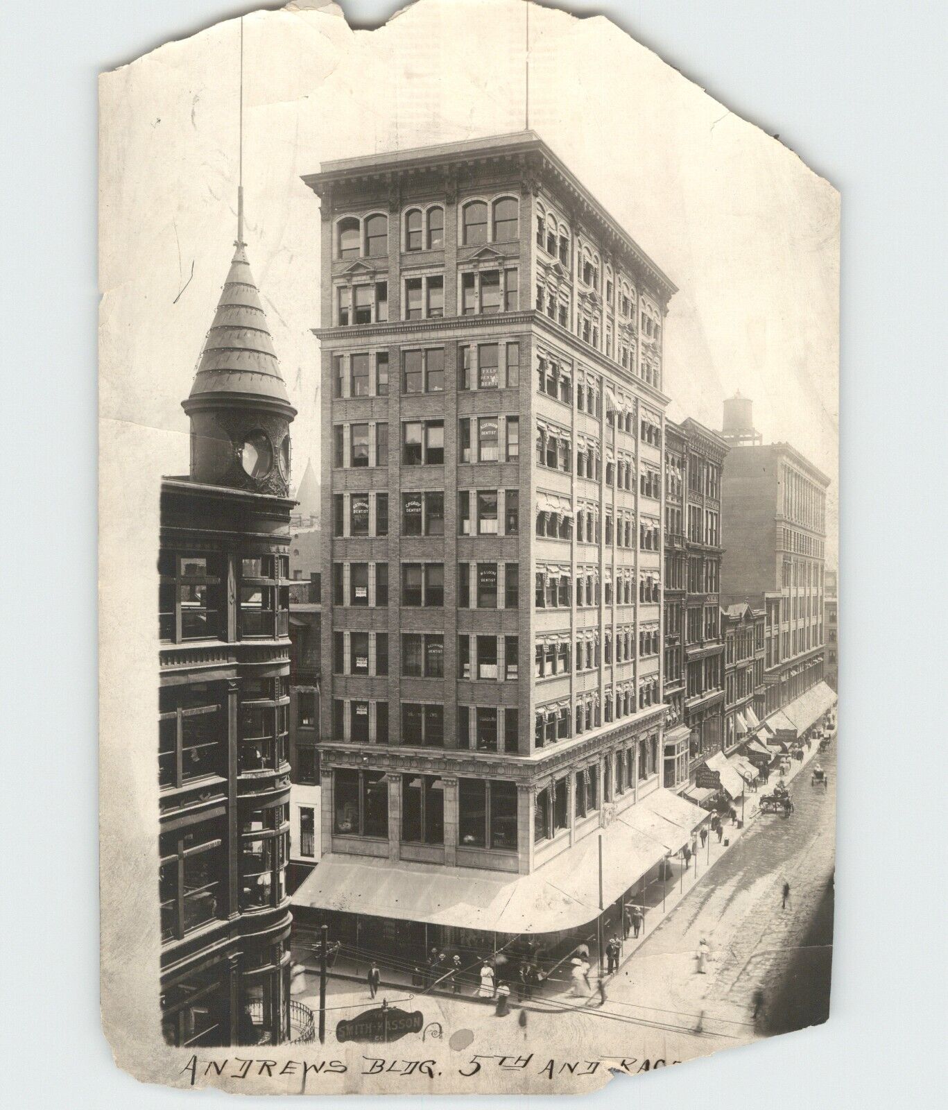 Andrews Building Cincinnati Ohio Rare c.1910s Architecture Vintage Photo