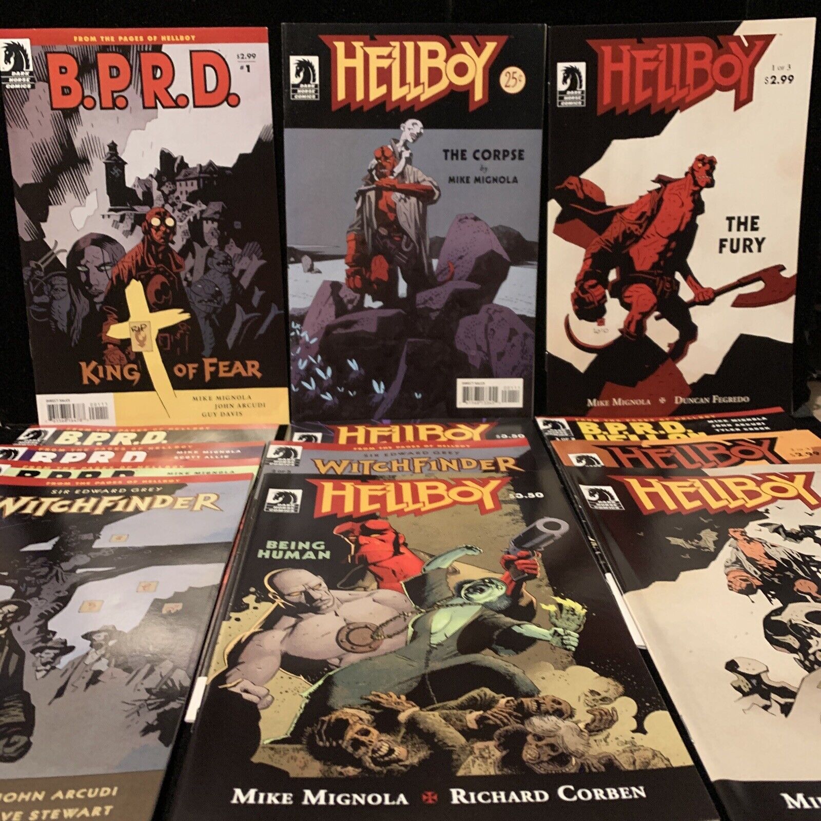 Hellboy 19 Comic Lot: The Corpse, The Fury, Being human, BPRD, Witch Finder +