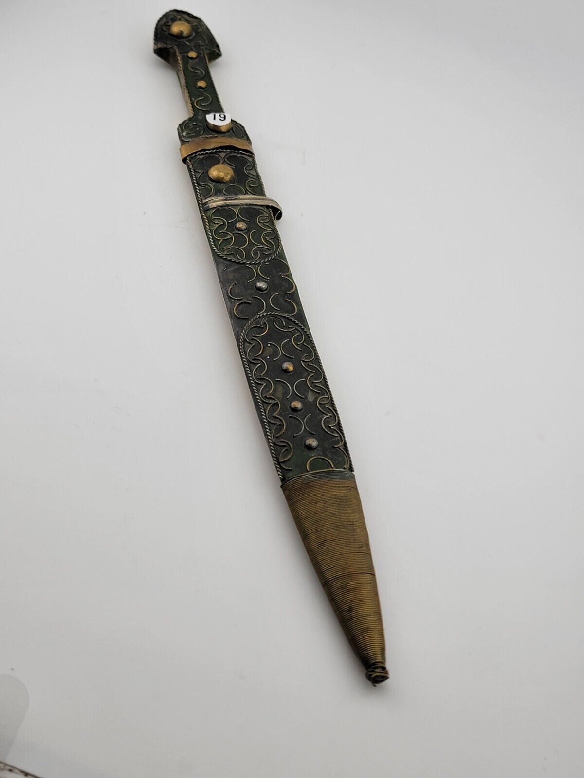 ANTIQUE ORIGINAL RUSSIAN CAUCASIAN KINJAL SILVER NIELLO. kindjal dagger sword