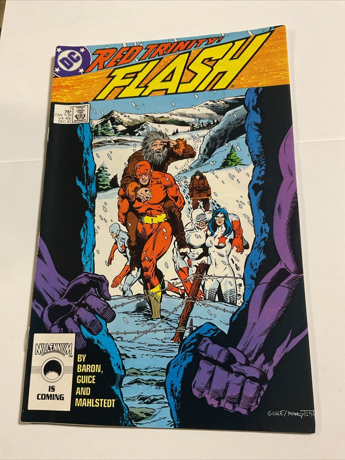 Vintage The Flash #7 NM-M 1987 DC HIGH GRADE Baron, Guice, Mahlstedt