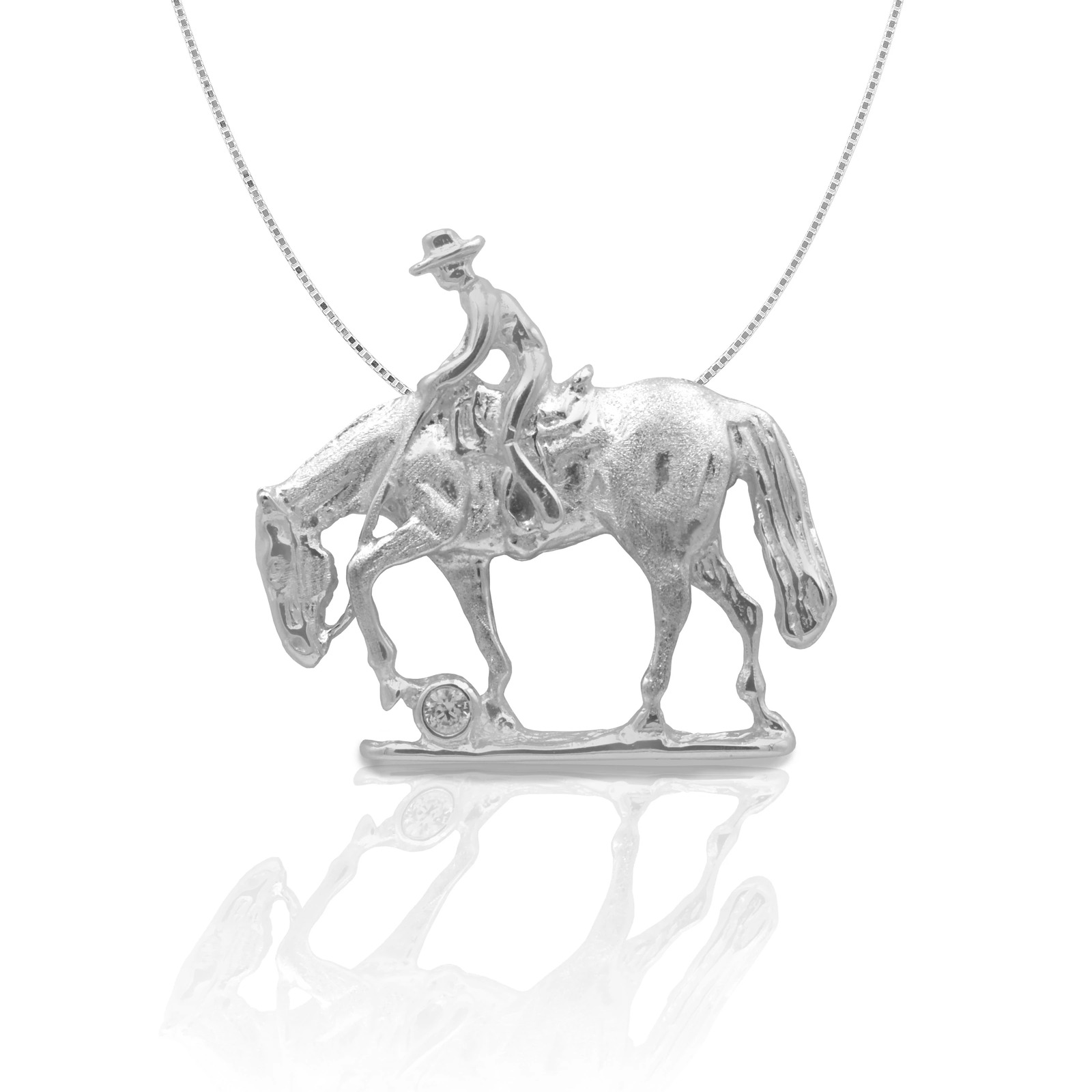 Kelly Herd Trail Horse Pendant - Sterling Silver
