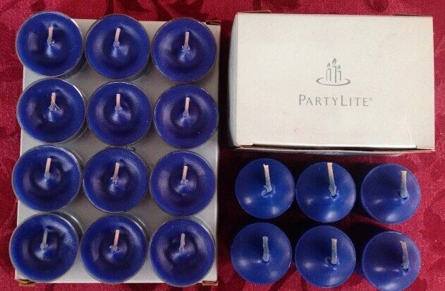 PartyLite OCEAN MIST Tealight & Votive Candles New LOT 18 NIB Royal Blue Retired