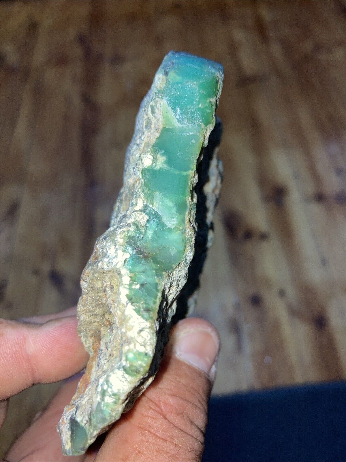 Large Beautiful Raw Piece Of Green Australian Chrysoprase (284g) AAA Grade