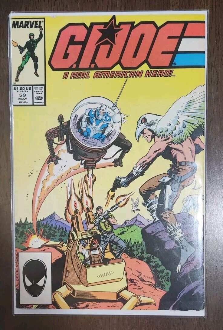 GI Joe A Real American Hero 59 Comic Book 1987 1st App Jinx Marvel Comics VG