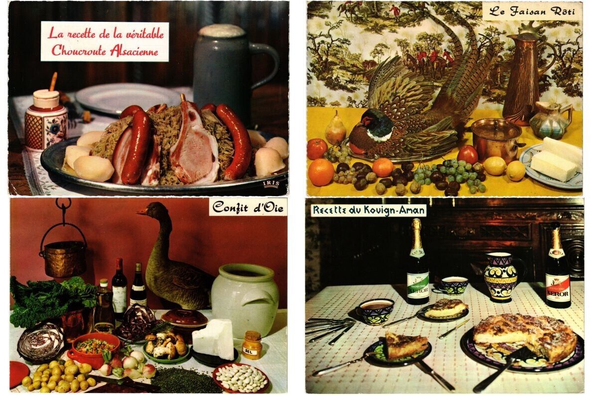 GASTRONOMY FOOD COOKING FRANCE, 1200 Modern Postcards (L7236)