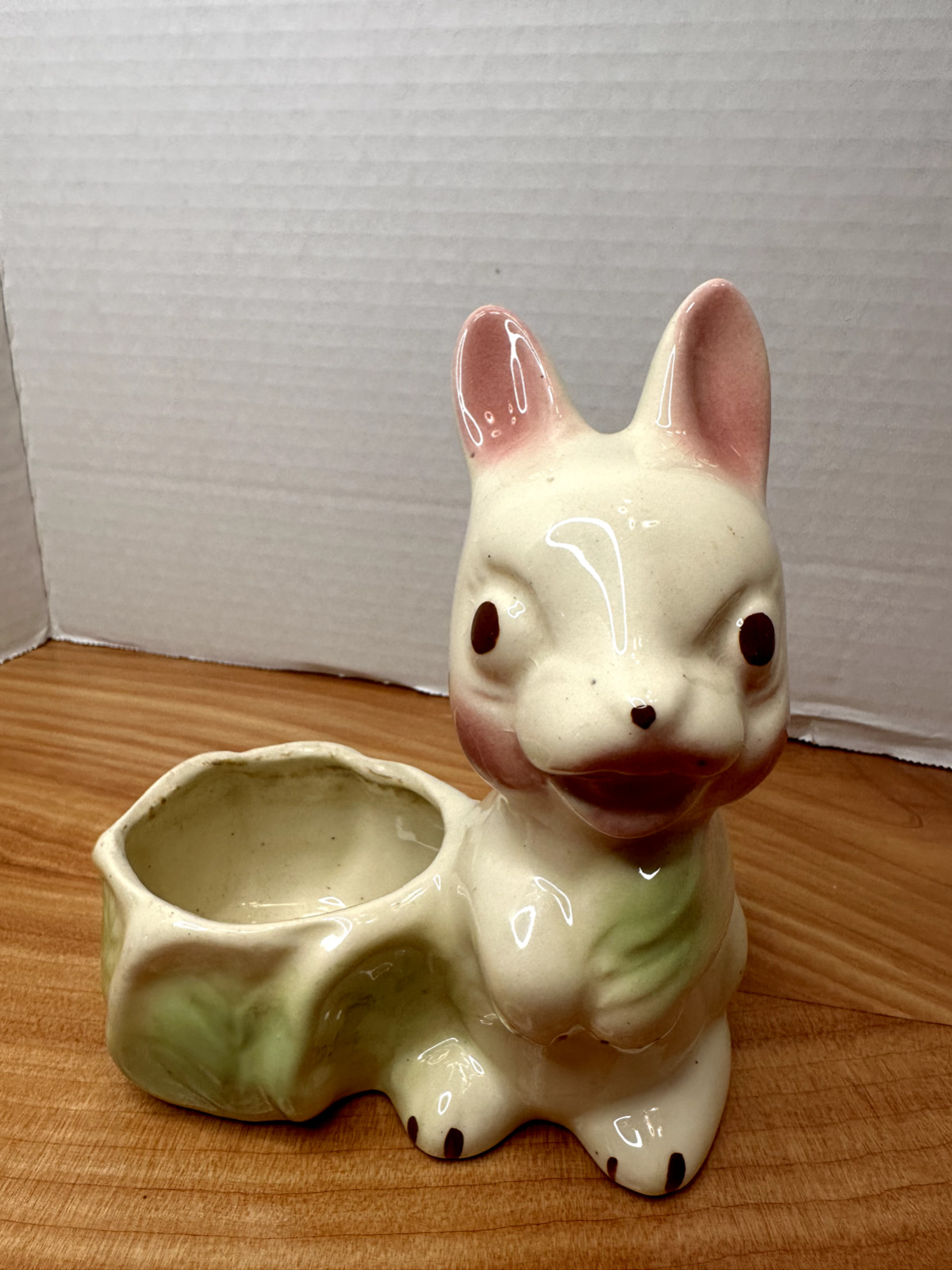 Ceramic Bunny w/ Cabbage Head Planter