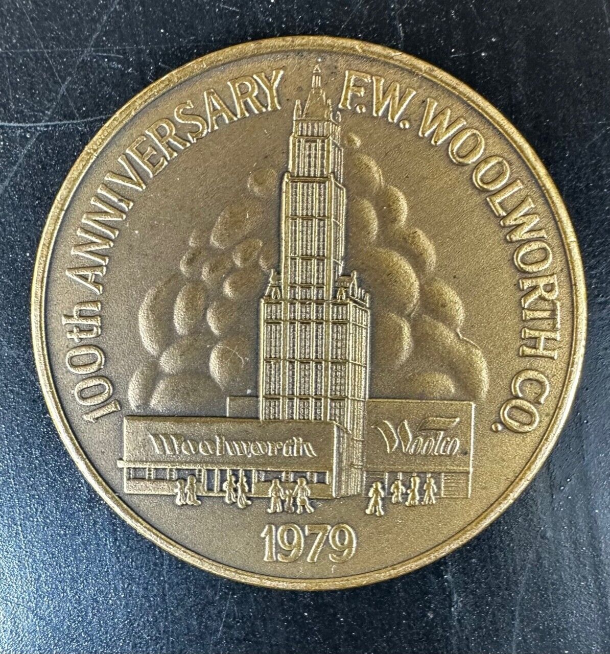 Rare 1979 F W Woolworth Co 100th Anniversary Medal Coin